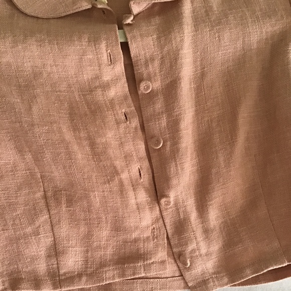 Samantha Pleet Double Sleeve Rose Linen Jacket Blouse - Picture 5 of 6